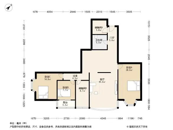 鸿禧花园户型图
