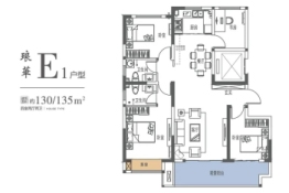 华信·越绣尚城4室2厅1厨2卫建面130.00㎡