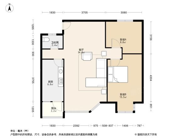 自由星城一期户型图