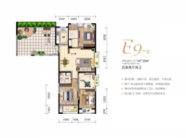 鼓楼海上誉庭4室2厅1厨2卫建面147.58㎡