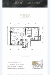 富通九曜公馆3室2厅2卫建面115.96㎡