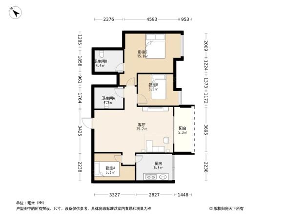 嘉多利山花园户型图