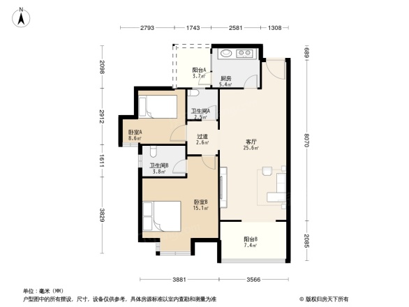上道西城户型图
