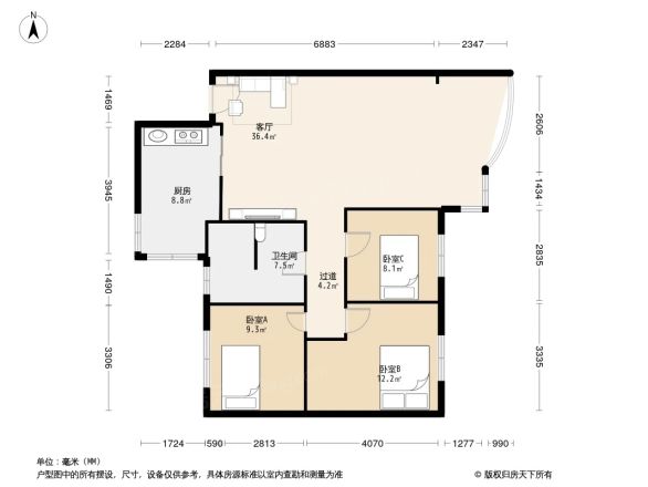 冠城花园一期户型图