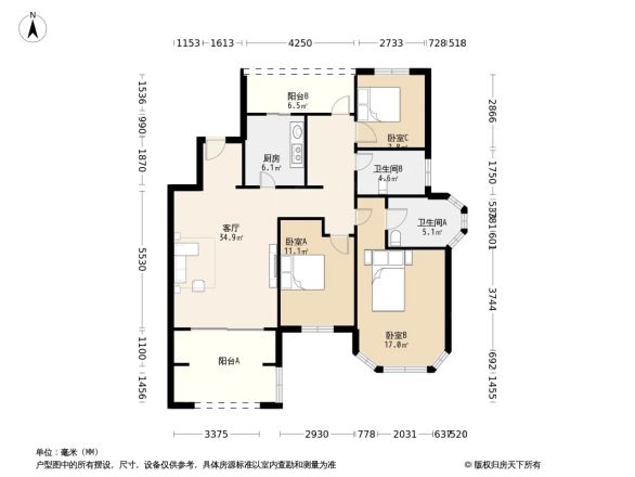 金地松江艺境户型图
