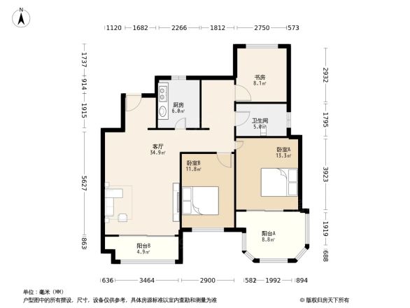 金地松江艺境户型图