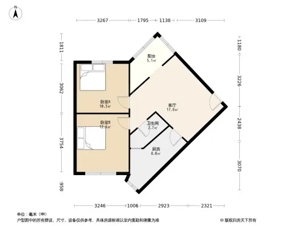 莲花新区北一巷3号院户型图