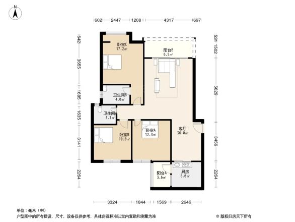 雅砻阳光花园户型图
