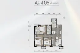 保利拾光年3室2厅1厨2卫建面106.0㎡
