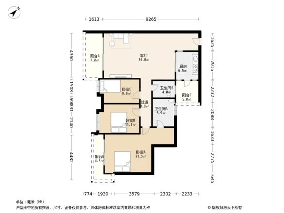 阳光花园户型图