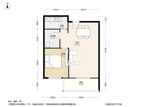 雄盛王府广场户型图