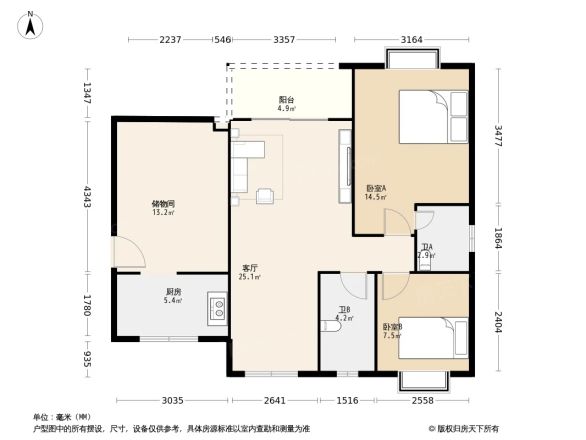金田花园户型图