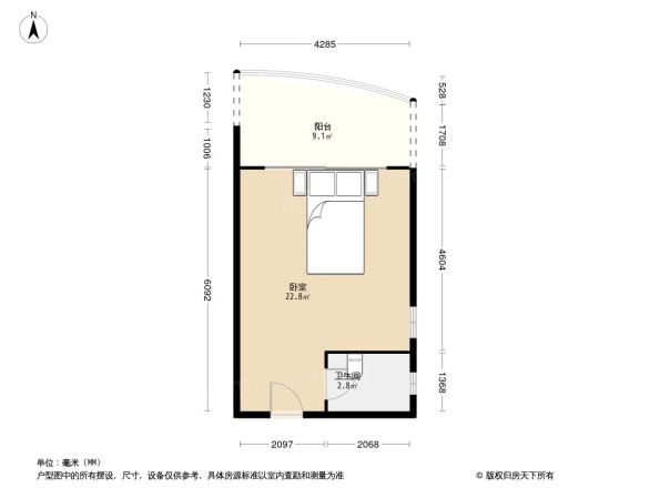 雄盛王府广场户型图