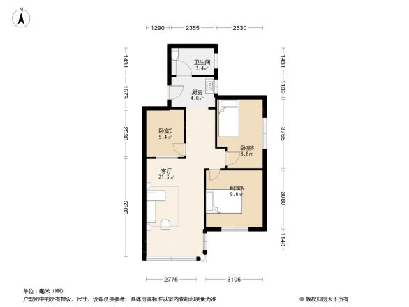 松园里小区户型图