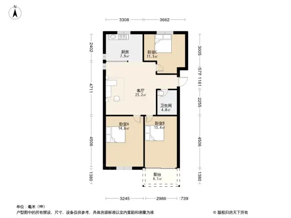 银湖花园户型图