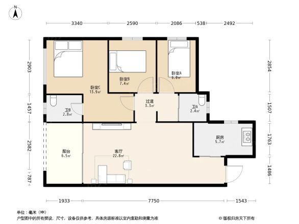 万科金域缇香户型图