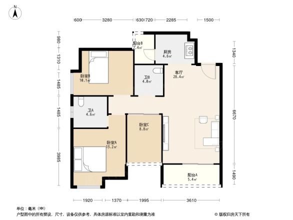 保利东景花园户型图