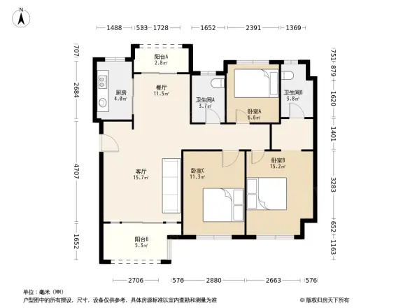 中天九溪诚品户型图