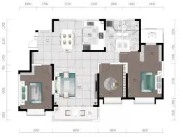城投·熙悦3室2厅1厨2卫建面151.0㎡