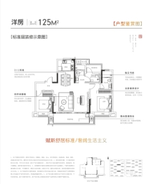 高速时代书院4室2厅1厨2卫建面125.00㎡