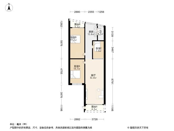 迎宾大道西住宅楼户型图