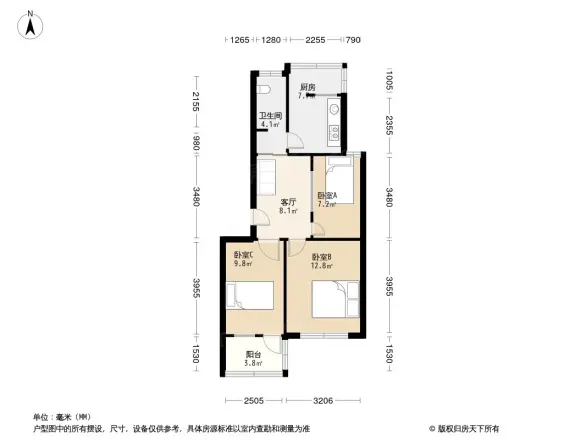 临沂市肿瘤医院宿舍区户型图