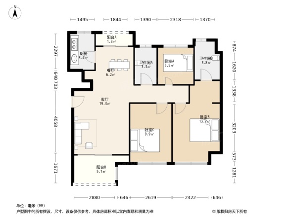 中天九溪诚品户型图