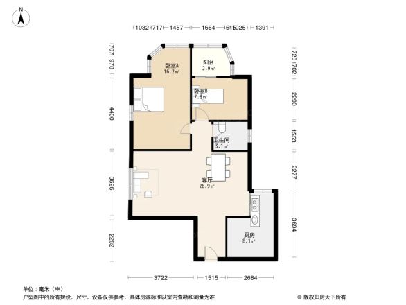 东方花苑大厦户型图