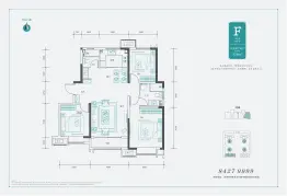 格调步庭3室2厅1厨2卫建面124.00㎡