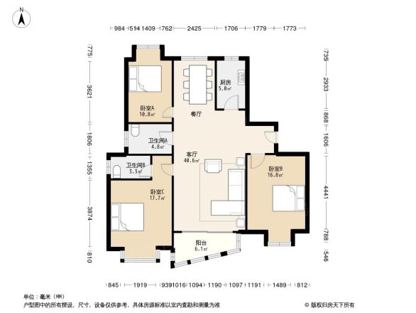 滨文苑小区户型图