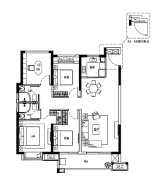 中骏·丽景府4室2厅1厨2卫建面120.00㎡