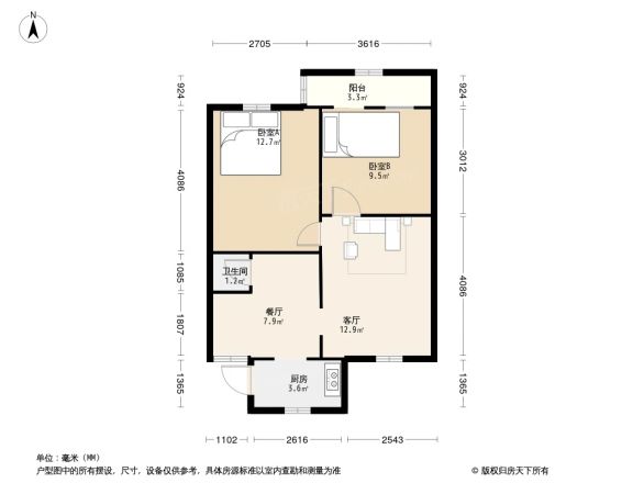 理工大学新迎校区职工宿舍户型图