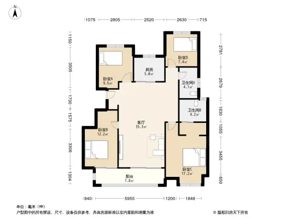 万科望庐花苑户型图