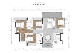 南太·珑玺4室2厅1厨2卫建面143.00㎡