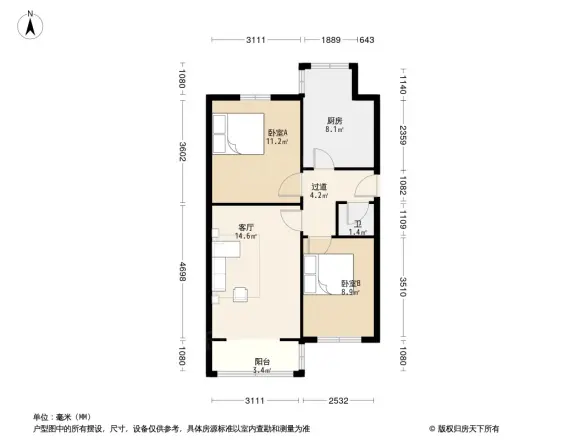 土门墩粮库家属院户型图