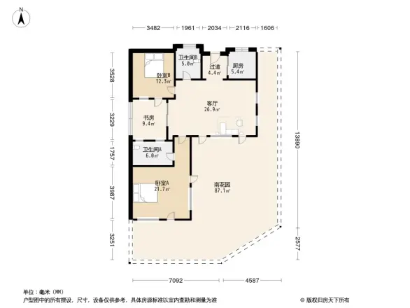 绿城西子青山湖玫瑰园户型图