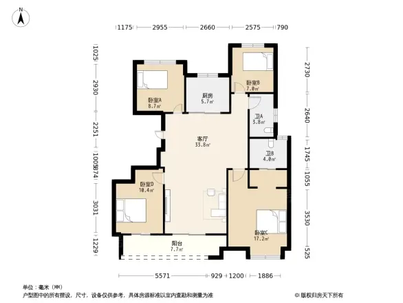 万科望庐花苑户型图