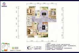 天合苑3室2厅1厨2卫建面108.86㎡