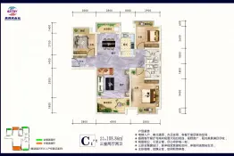 天合苑3室2厅1厨2卫建面108.86㎡