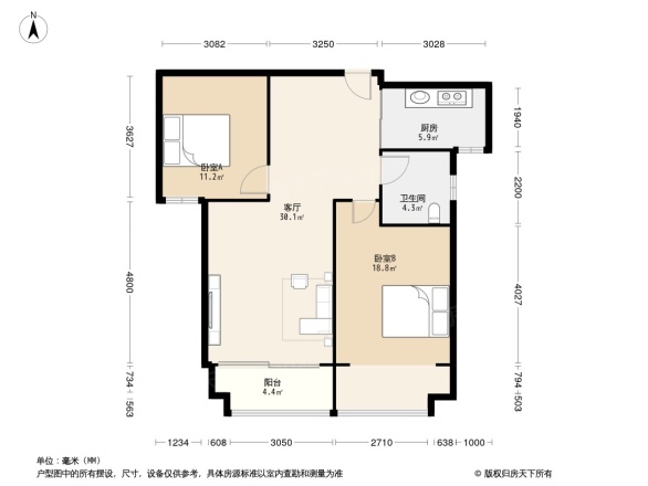 合肥蓝鼎海棠湾户型图图片