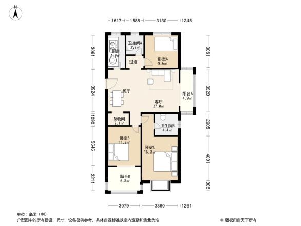 御河湾户型图