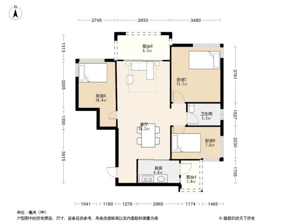 奥园瀚林朗庭户型图
