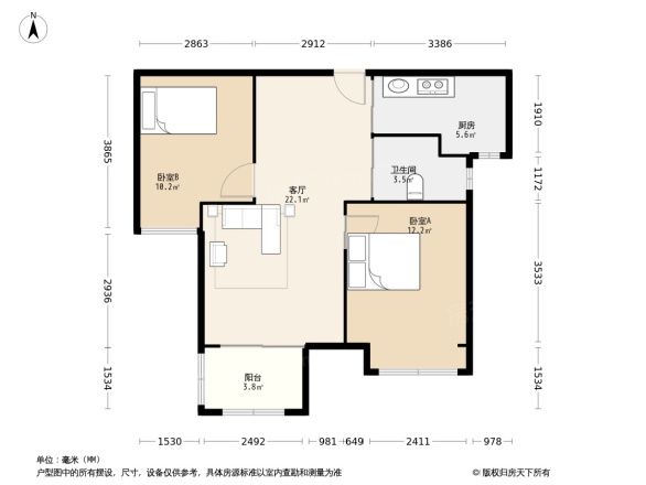 荣盛莉湖春晓户型图