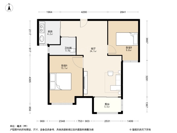 荣盛莉湖春晓户型图