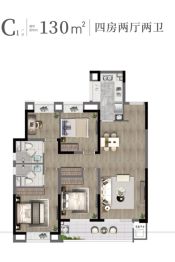 澄江·朗诗新郡4室2厅1厨2卫建面130.0㎡