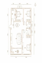 高新6號3室2厅1厨2卫建面141.89㎡