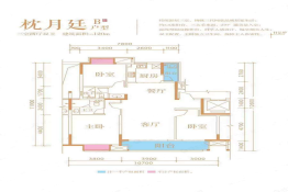 富力院士廷3室2厅1厨2卫建面120.00㎡