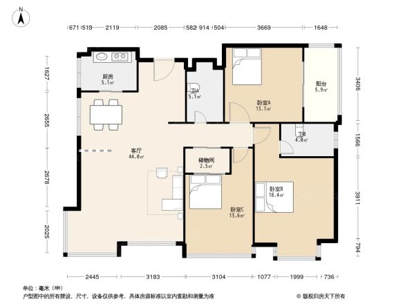 沧海名苑户型图