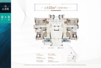 建面约122平米洋房户型