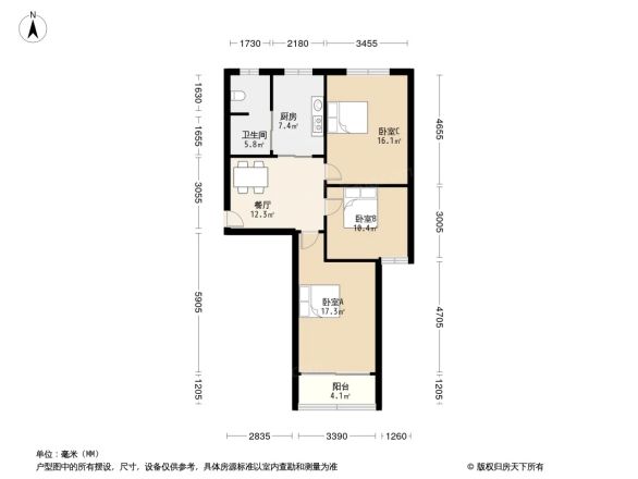 百文花园南区户型图